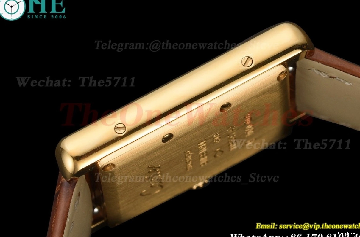 Dial Tank F1F Louis White YG 25.5mm Alligator Quartz LE 0217